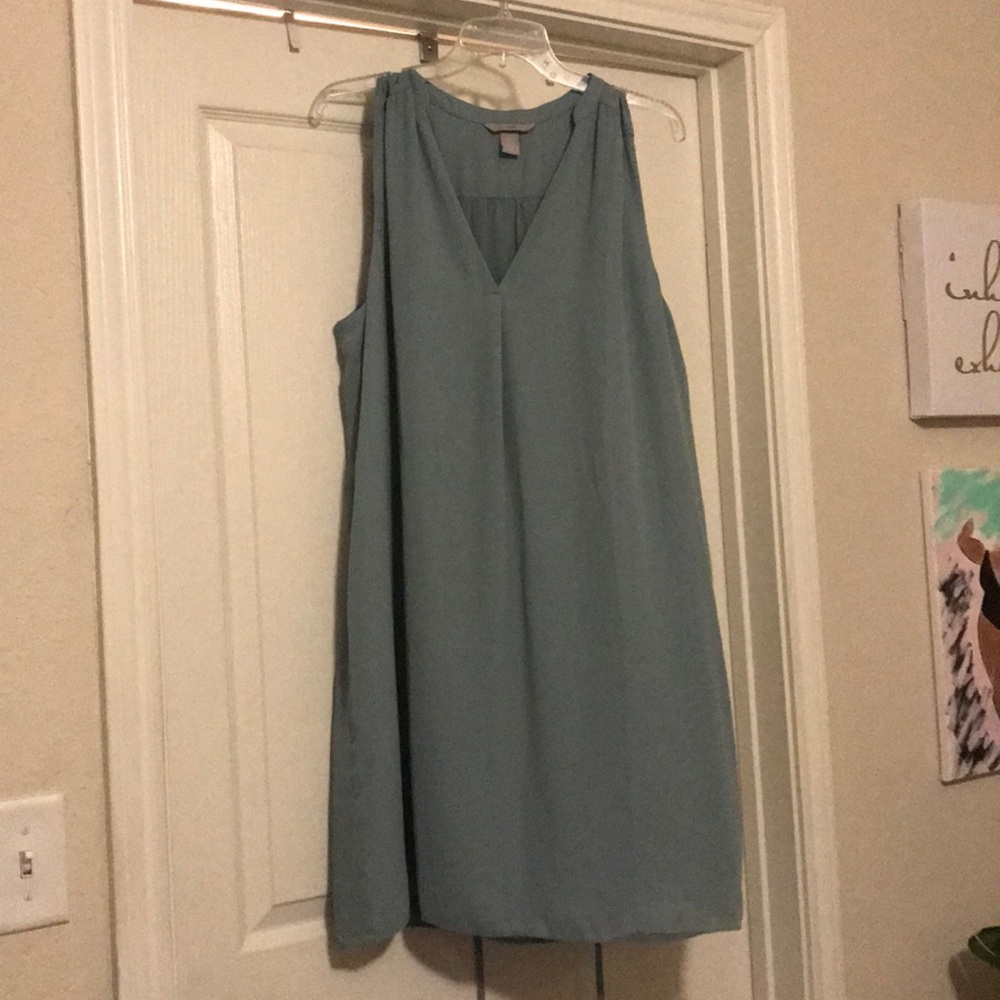 NWOT Bluish green A-line dress